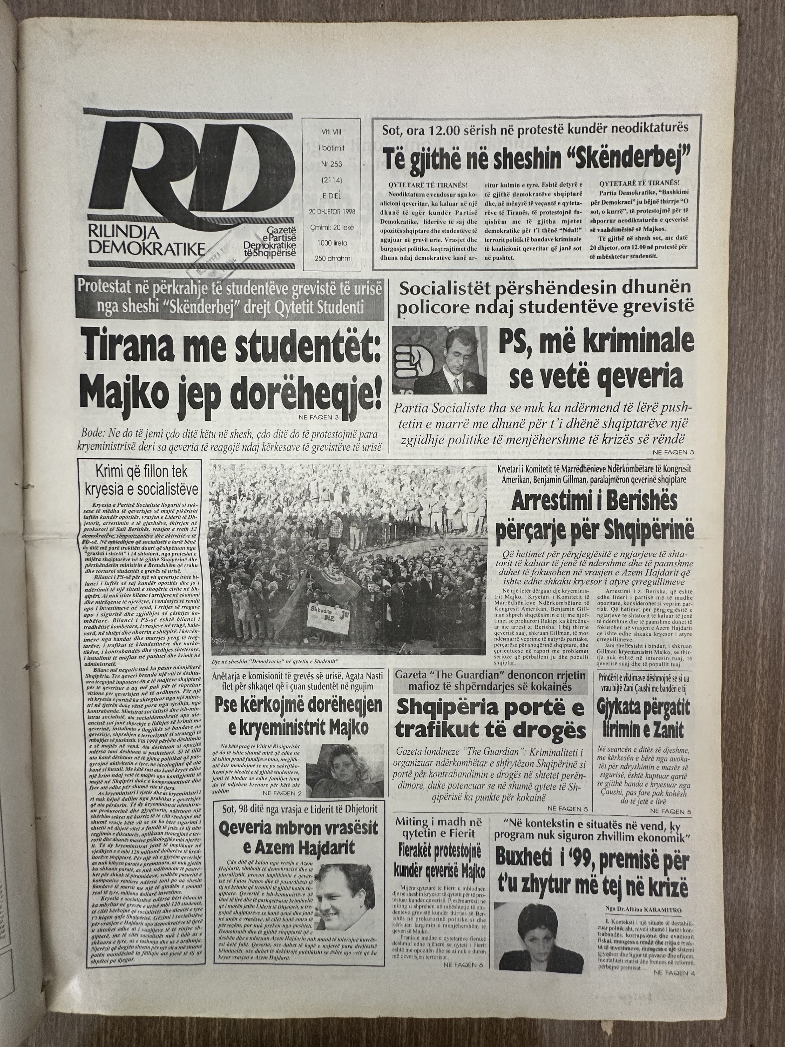 Rilindja Demokratike 1998-12-20